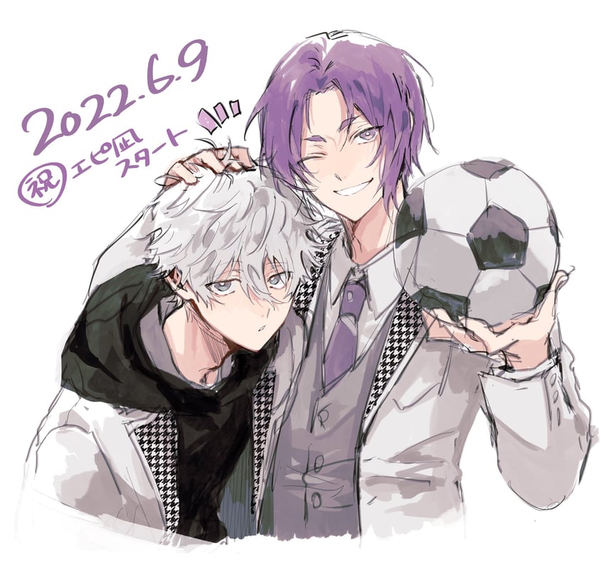 nagi seishirou and mikage reo (blue lock) drawn by yng_z