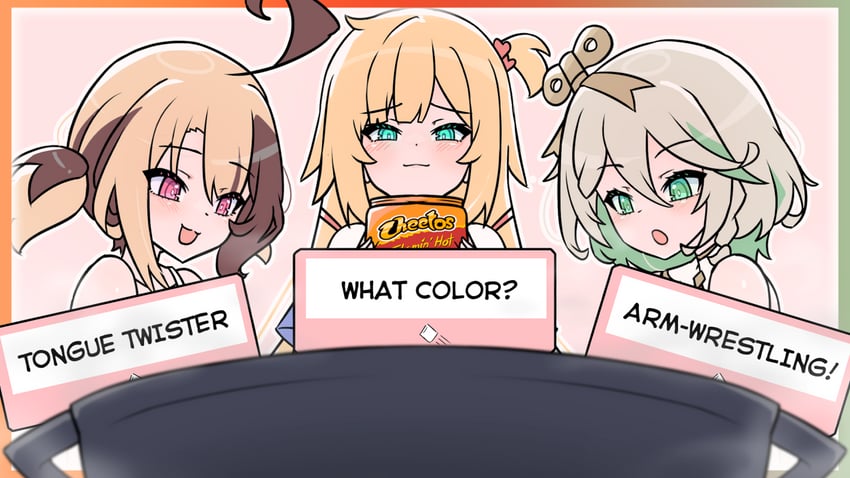 akai haato, gigi murin, and cecilia immergreen (hololive and 2 more) drawn by moral_cacoethes