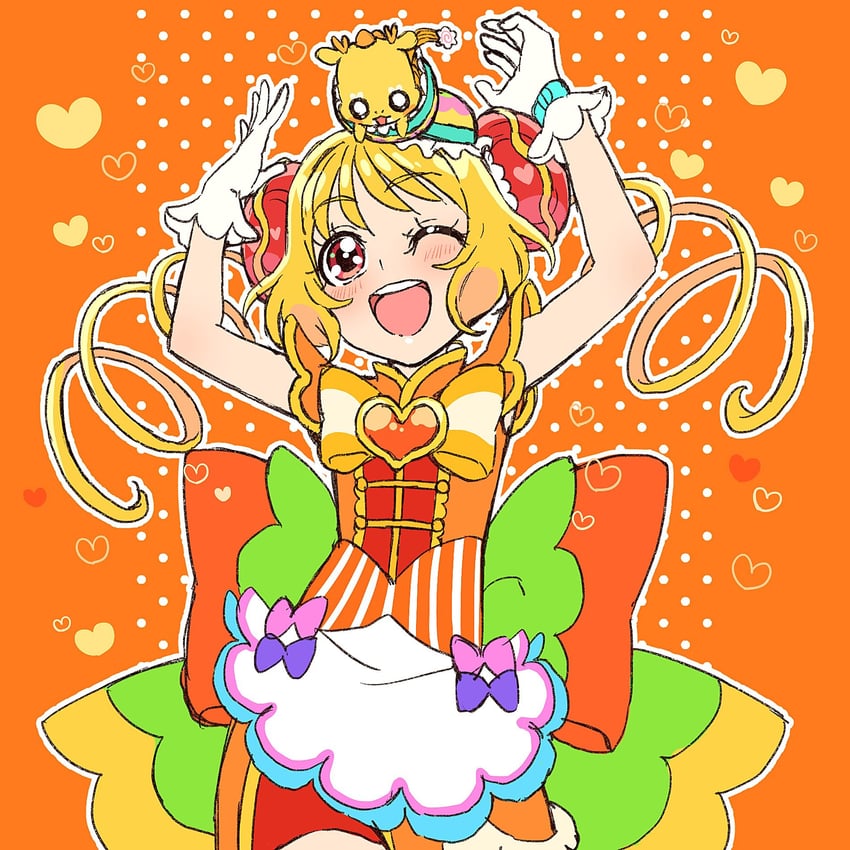 pam-pam and cure yum-yum (precure and 1 more) drawn by yufu_kyouko