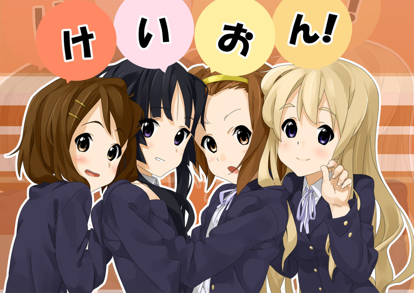 akiyama mio, hirasawa yui, tainaka ritsu, and kotobuki tsumugi (k-on!) drawn by kaisen_chuui