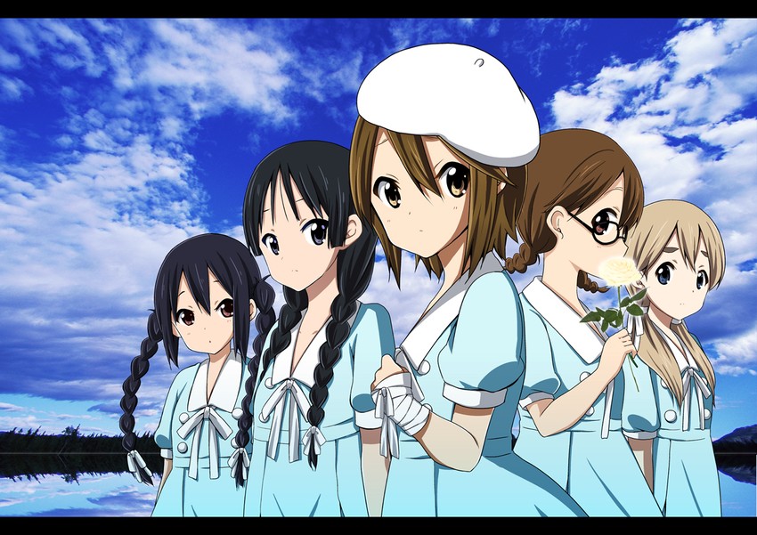 akiyama mio, nakano azusa, hirasawa yui, tainaka ritsu, and kotobuki tsumugi (k-on! and 1 more) drawn by ragho_no_erika
