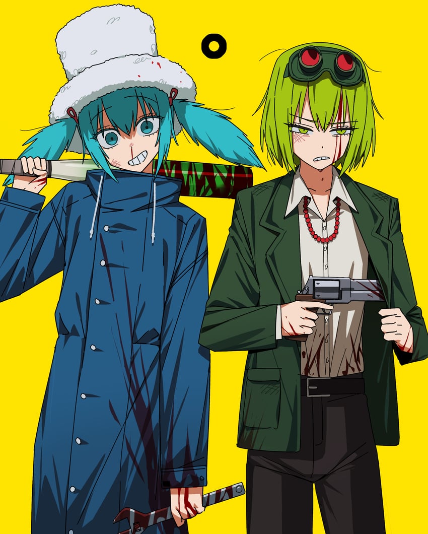 hatsune miku and gumi (vocaloid and 1 more) drawn by channel_(caststation)