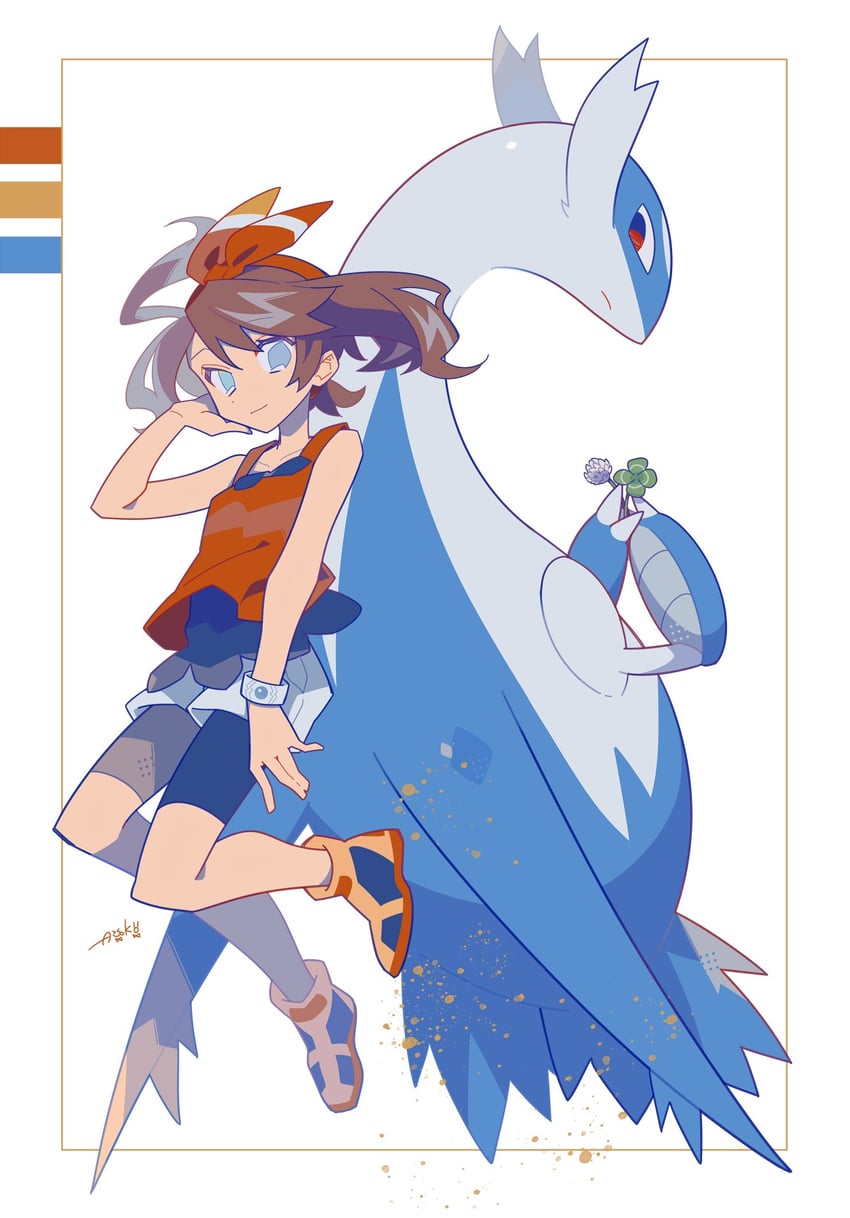 may and latios (pokemon and 1 more) drawn by auko