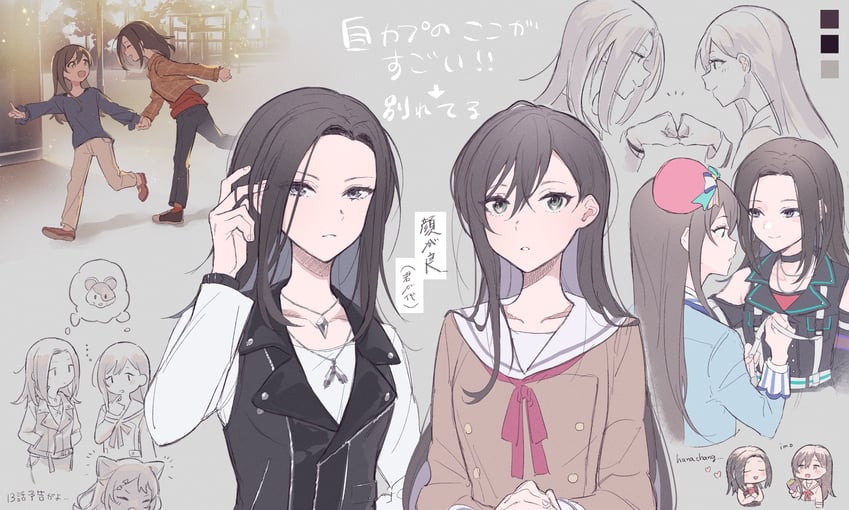 hanazono tae and wakana rei (bang dream!) drawn by shiontaso