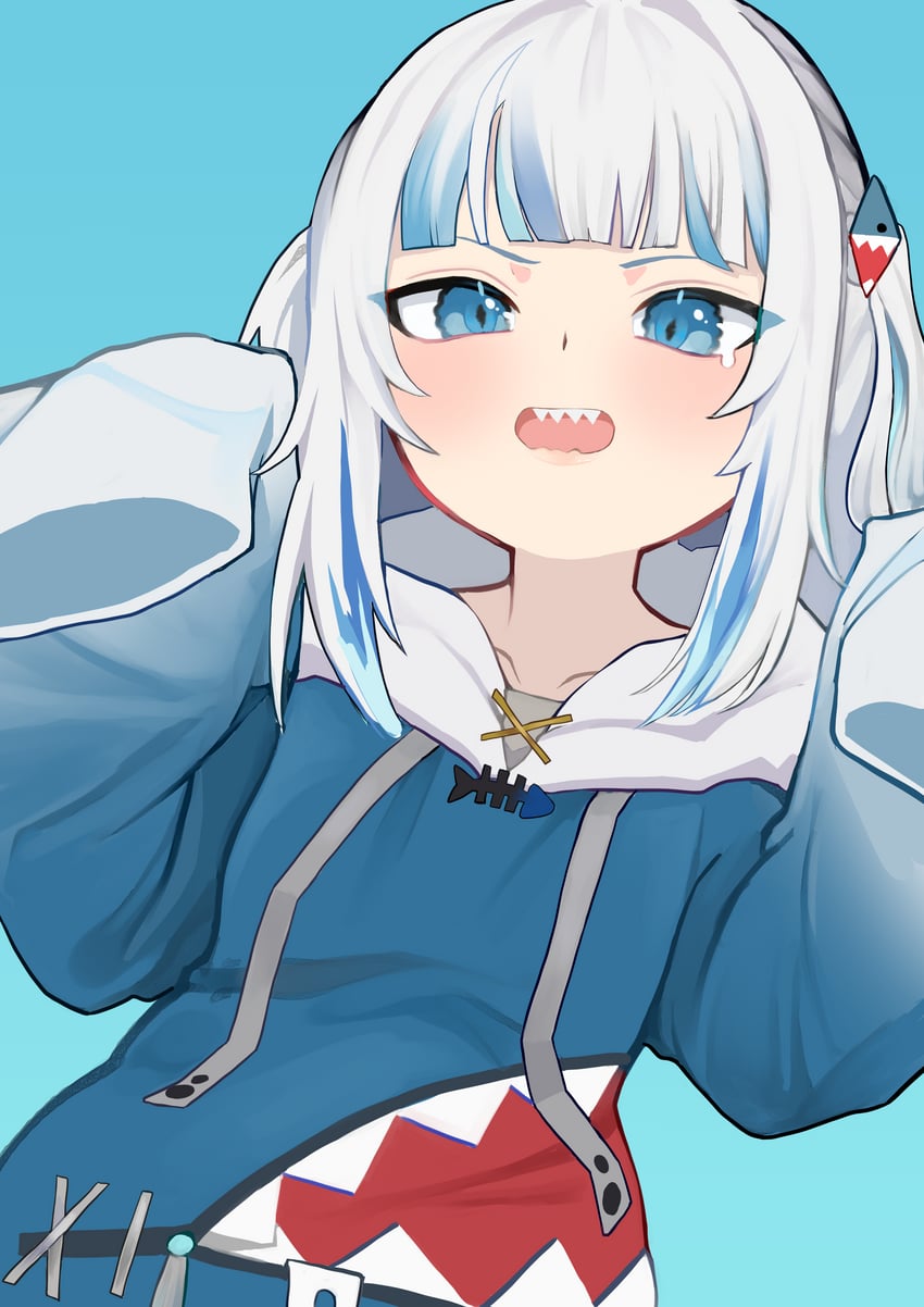 gawr gura (hololive and 1 more) drawn by user_ztds8824
