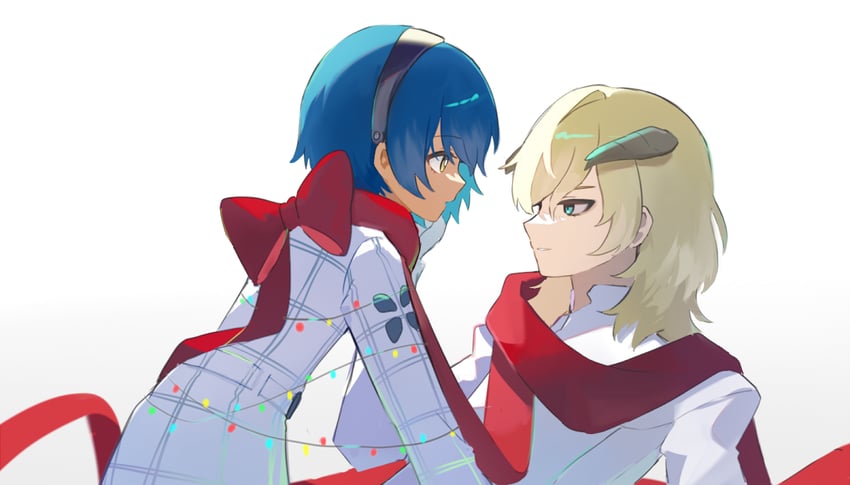 protagonist and louis (metaphor: refantazio) drawn by pkin_cheezpie