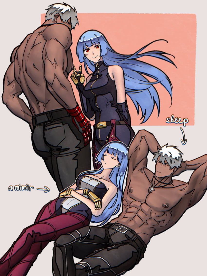 kula diamond and k' (the king of fighters) drawn by syachiiro
