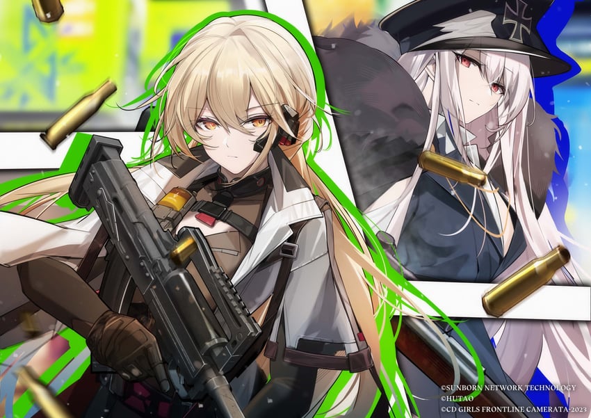 ots-14, kar98k, and groza (girls' frontline and 1 more) drawn by changpan_hutao