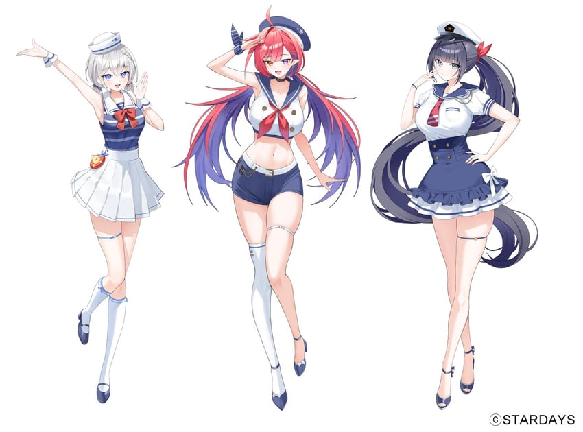 kurenai natsuki, terri nunna, and van (stardays) drawn by mashilemo