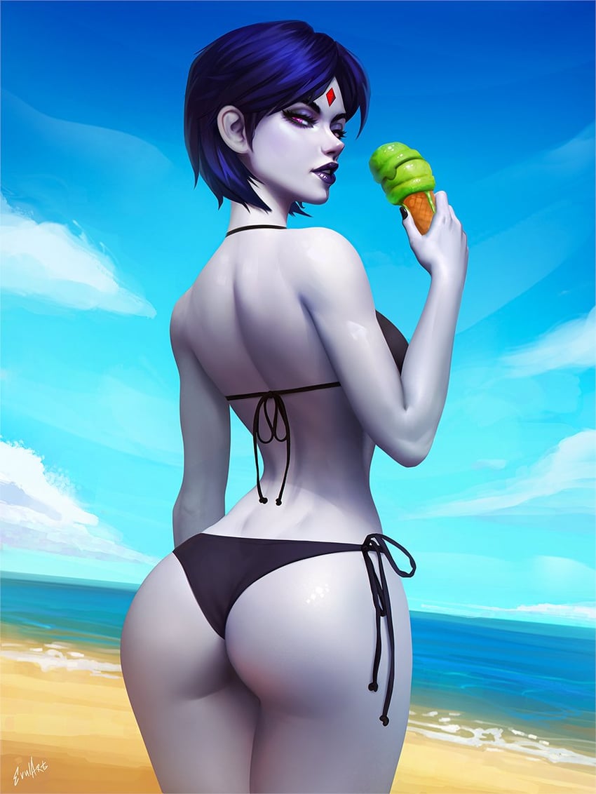 raven (dc comics and 1 more) drawn by evulchibi