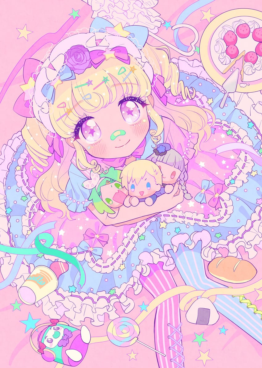 yumekawa yui, nijiiro nino, koda michiru, miichiru, yumekawa shogo, and 1 more (pretty series and 2 more) drawn by oshiri_(o4ritarou)