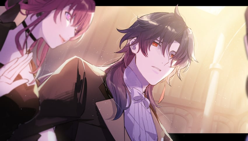 kafka and blade (honkai and 1 more) drawn by zassyoku_dd