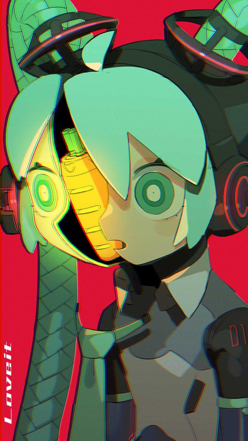 hatsune miku and proto miku (vocaloid and 1 more) drawn by cheri_zao