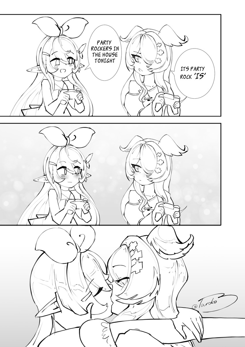 elira pendora and pomu rainpuff (nijisanji and 1 more) drawn by taroko3