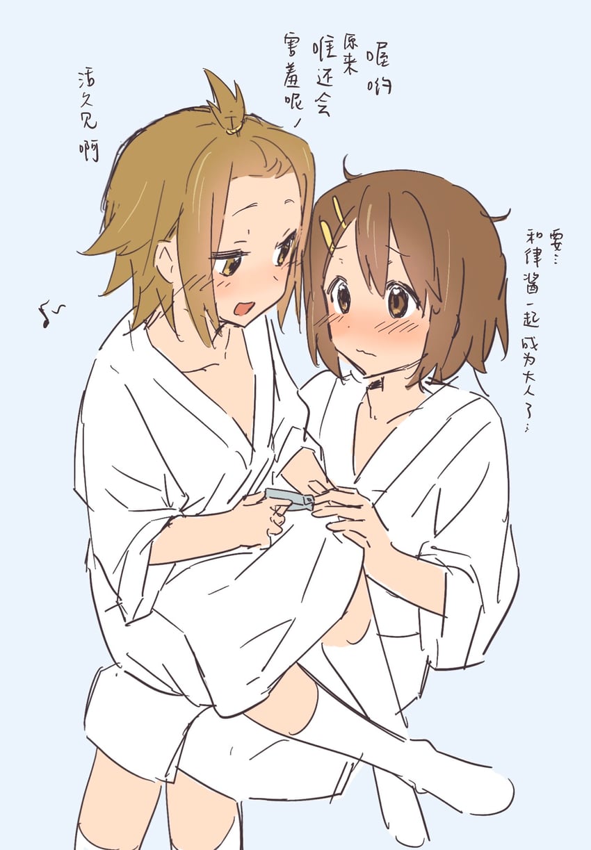 hirasawa yui and tainaka ritsu (k-on!) drawn by shaofangziran