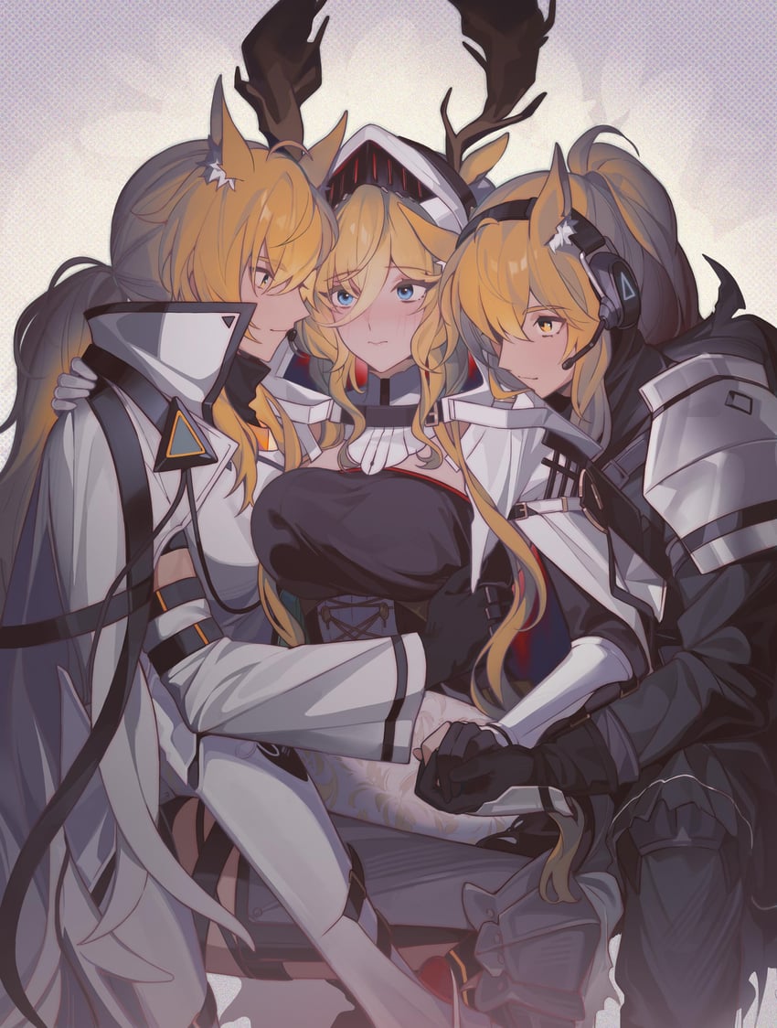 nearl, viviana, and nearl the radiant knight (arknights) drawn by quanx70909457