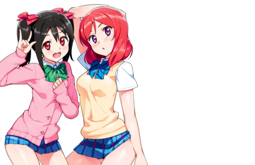 nishikino maki and yazawa nico (love live! and 1 more) drawn by ootomo_takuji