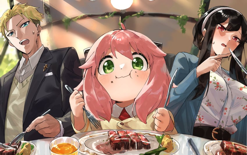 yor briar, anya, and twilight (spy x family) drawn by hakoneko_(marisa19899200)