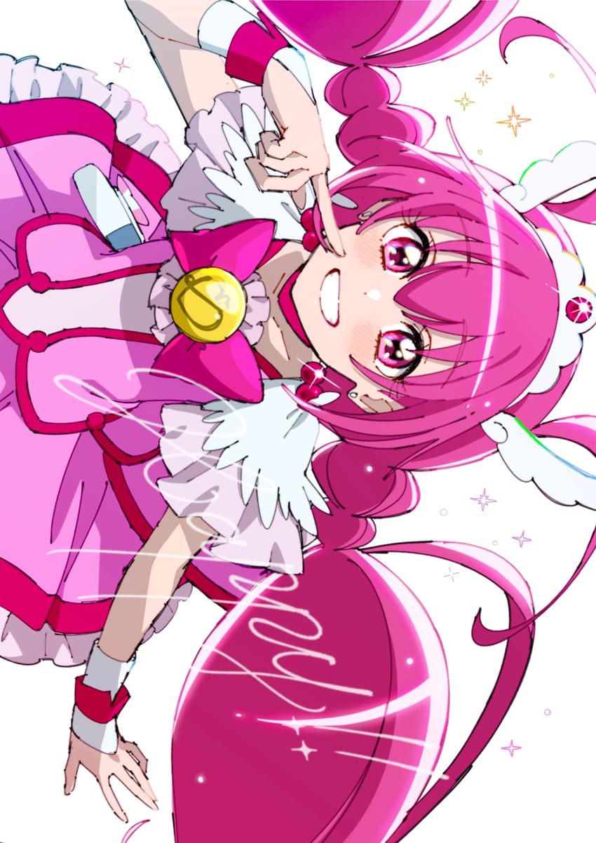 hoshizora miyuki and cure happy (precure and 1 more) drawn by shirako_love