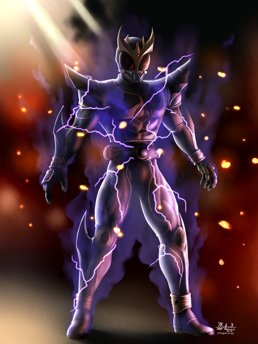 kamen rider kuuga (kamen rider and 1 more) drawn by taikyoku_tsurugi
