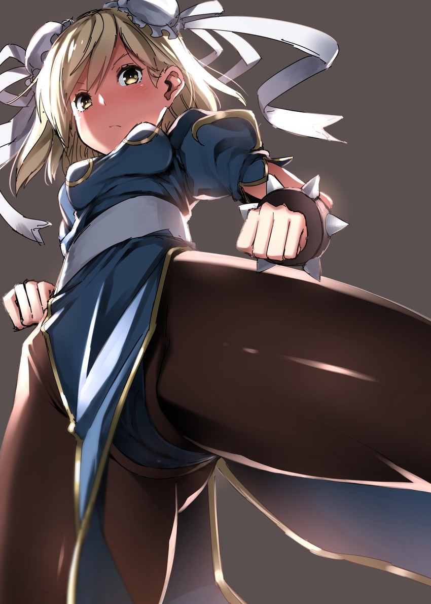 chun-li and djeeta (granblue fantasy and 1 more) drawn by nenemaru
