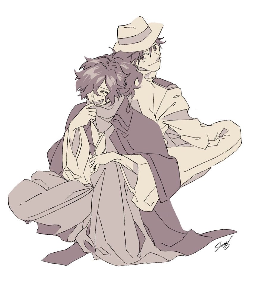 okada izou and sakamoto ryouma (fate and 2 more) drawn by shamoroku