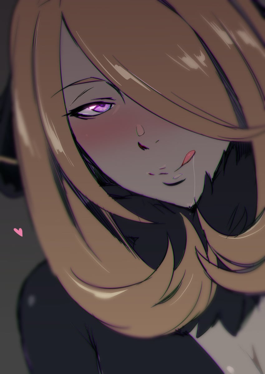 cynthia (pokemon and 1 more) drawn by ikuchan_kaoru