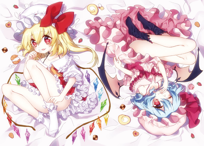 remilia scarlet and flandre scarlet (touhou) drawn by kyouda_suzuka