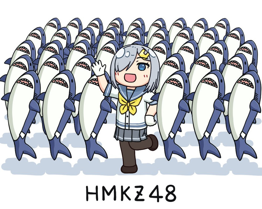 hamakaze (kantai collection and 1 more) drawn by hama!_(3toshinhmkz)