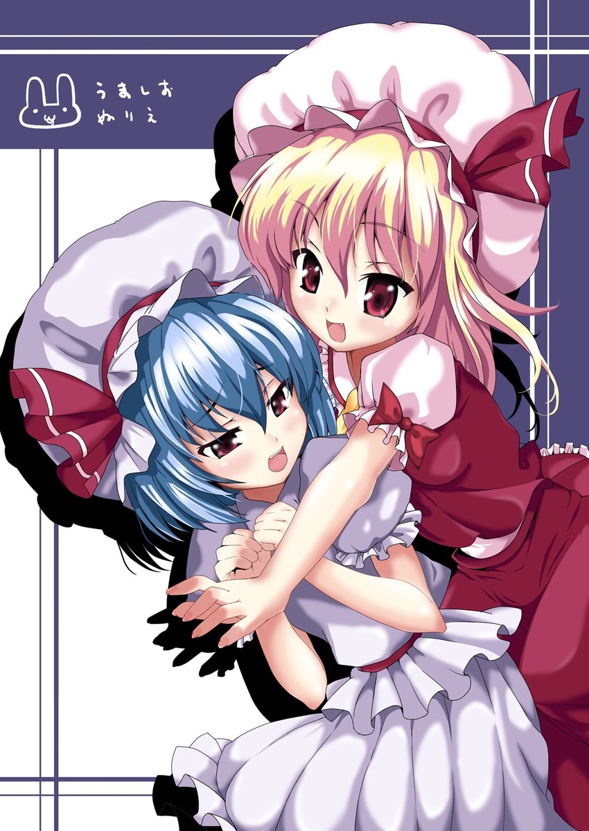 remilia scarlet and flandre scarlet (touhou) drawn by satou_samu