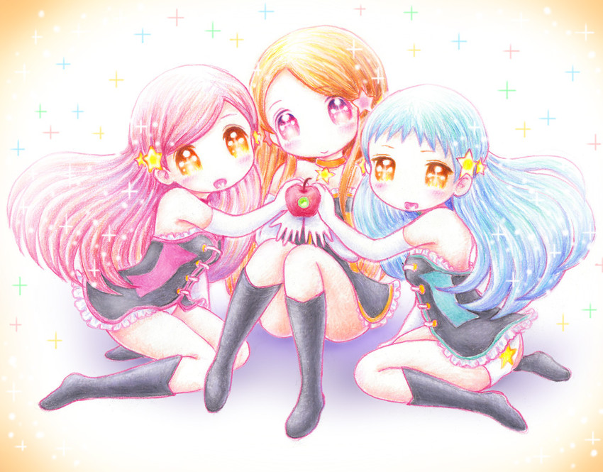 takakura himari, utada hikari, and isora hibari (mawaru penguindrum) drawn by leica_(leica_xx)