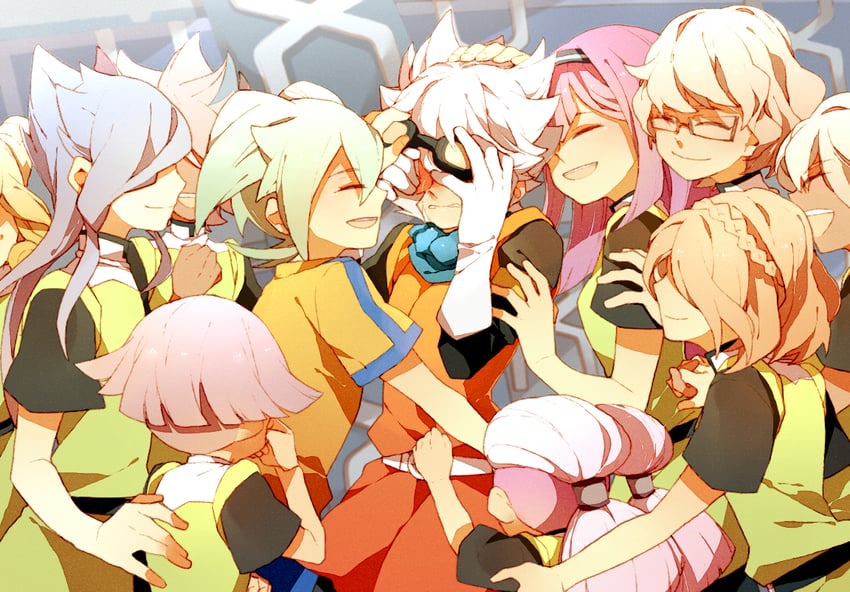 fei rune, saryuu evan, meia, gillis, nike, and 6 more (inazuma eleven and 2 more) drawn by nennen_(nene19515)