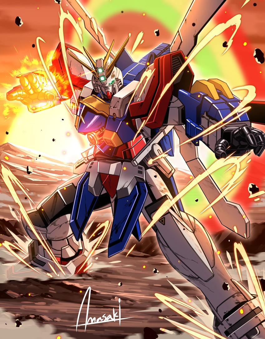 god gundam (gundam and 1 more) drawn by amasaki_yusuke