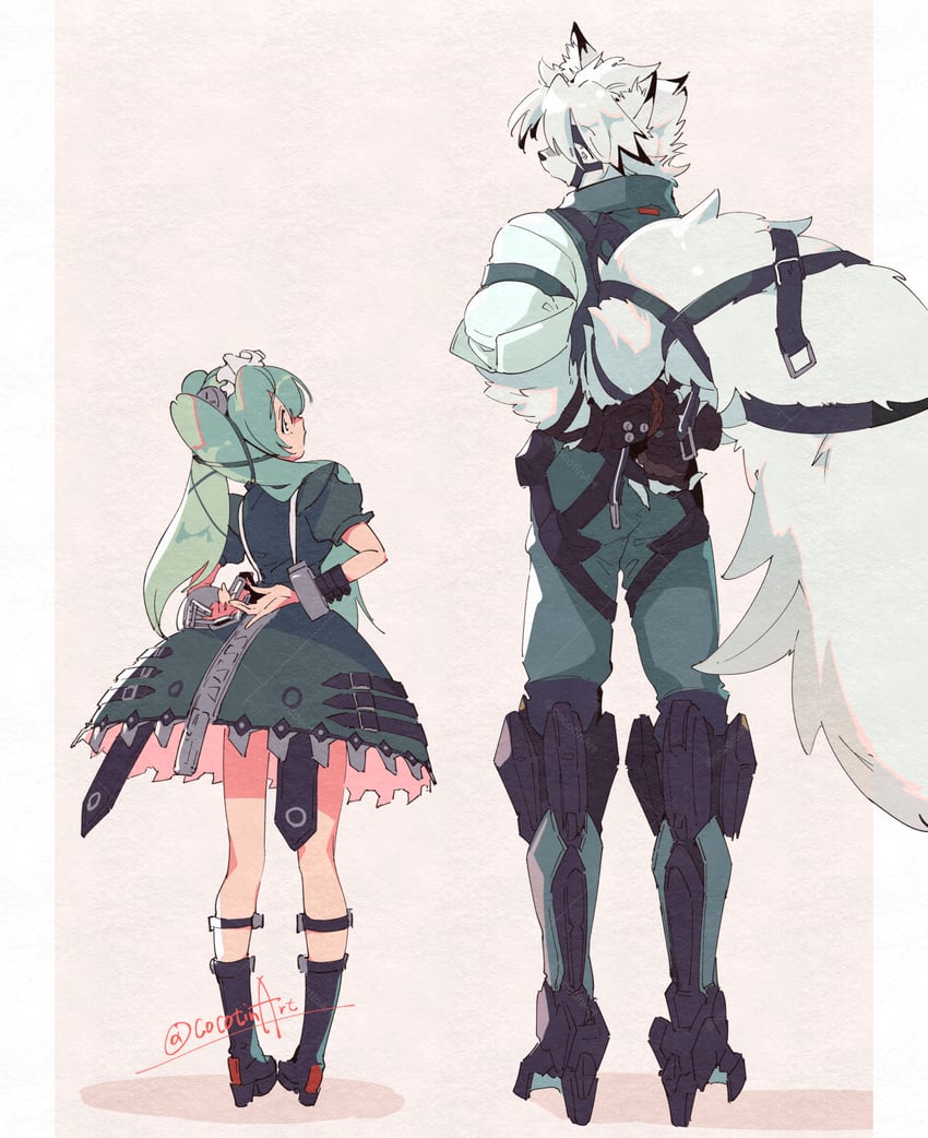 von lycaon and corin wickes (zenless zone zero) drawn by cocotin_art