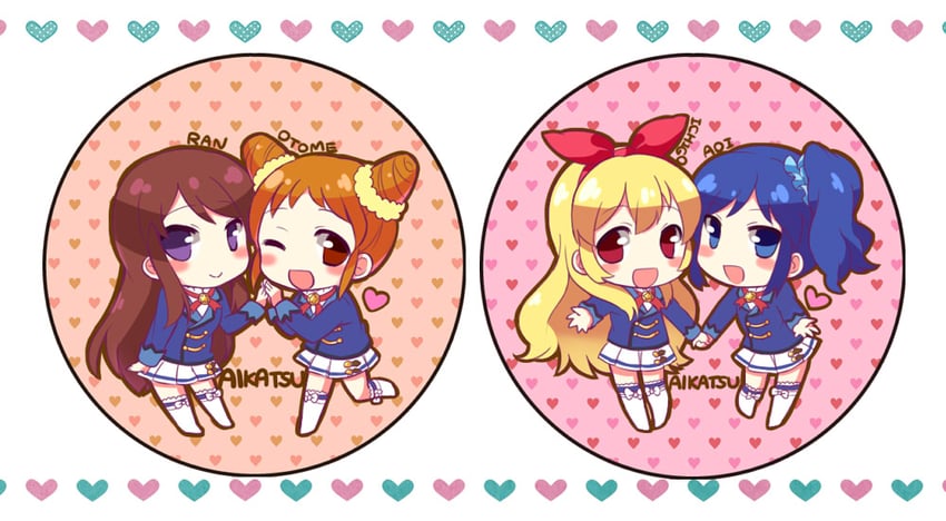 hoshimiya ichigo, kiriya aoi, shibuki ran, and arisugawa otome (aikatsu!) drawn by tarabagani