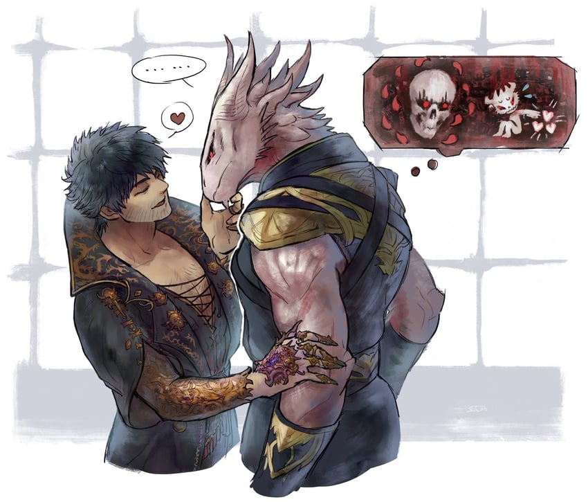 the dark urge, enver gortash, and bhaal (dungeons & dragons and 2 more) drawn by shiba156_ff14