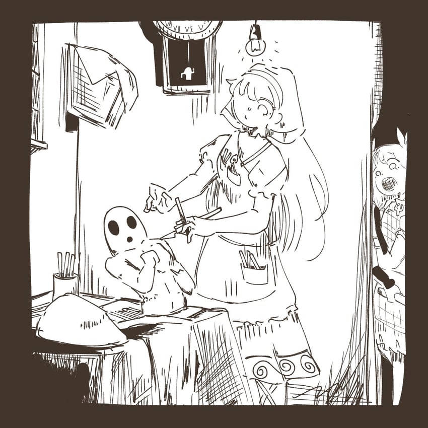 haniyasushin keiki and joutouguu mayumi (touhou and 1 more) drawn by 3ma_can_omochi