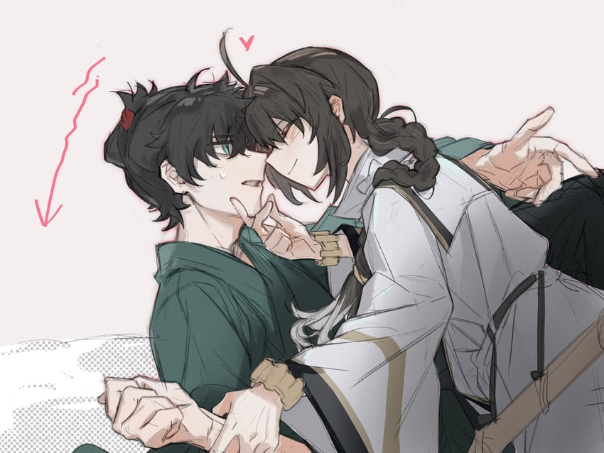 yamato takeru and miyamoto iori (fate and 2 more) drawn by coral12131