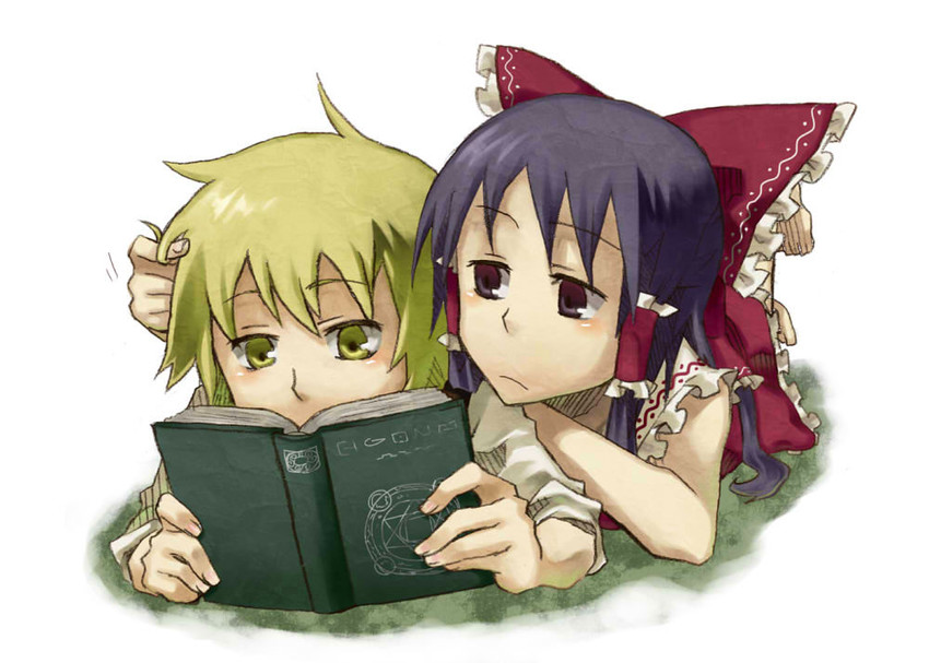 hakurei reimu and kirisame marisa (touhou) drawn by kuroda_(nanchara_flight)