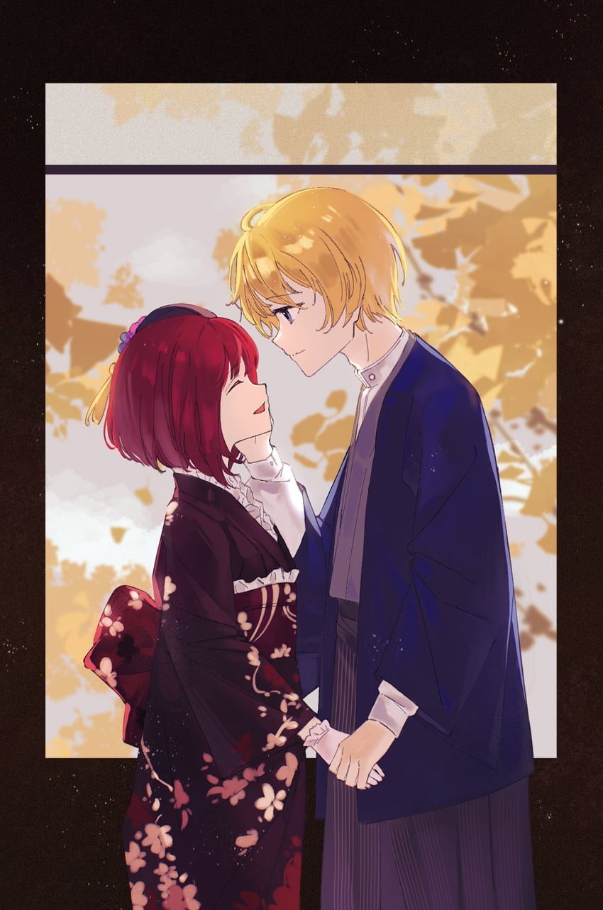 arima kana and hoshino aquamarine (oshi no ko) drawn by xiang_yu_pai