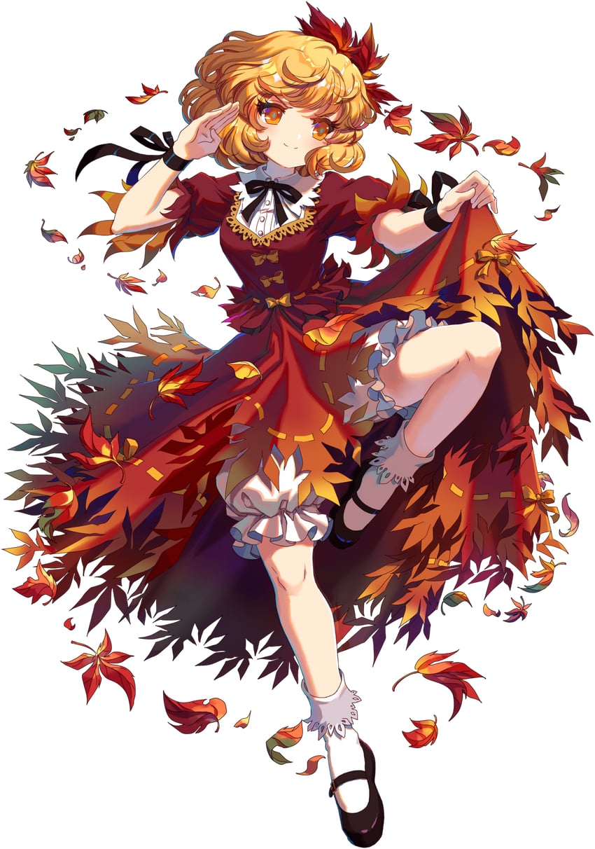 aki shizuha (touhou and 1 more) drawn by kumio