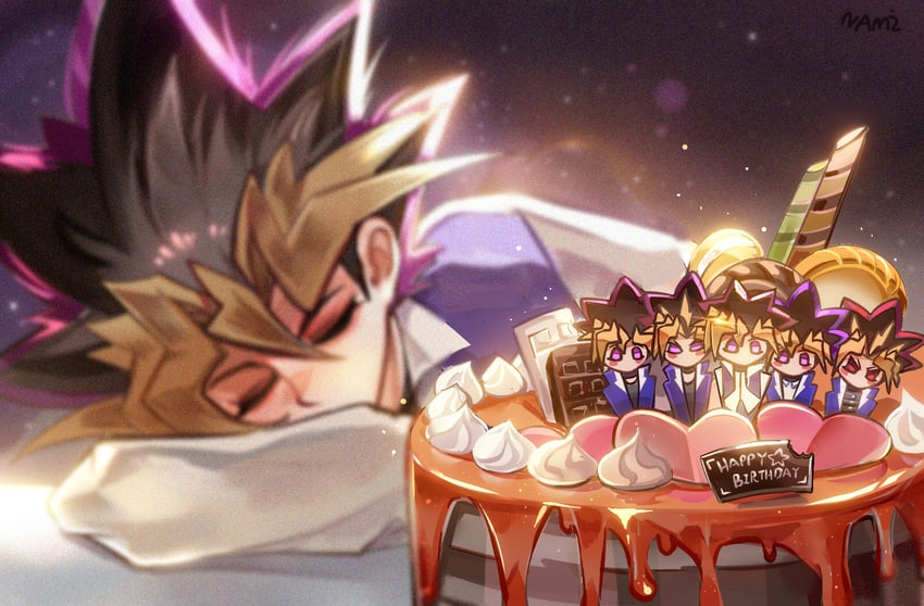 muto yugi and yami yugi (yu-gi-oh! and 1 more) drawn by namikaze_(dobbyka)