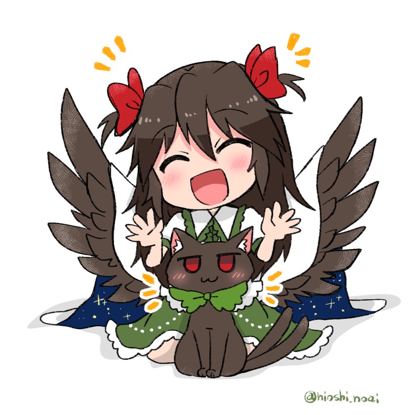 kaenbyou rin and reiuji utsuho (touhou) drawn by noai_nioshi