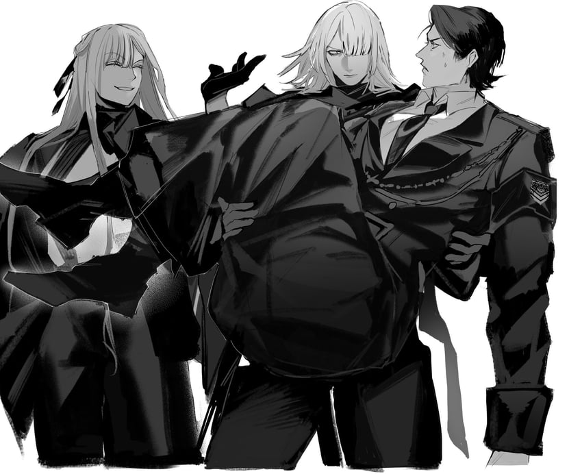 ak-12, commander, and ak-15 (girls' frontline) drawn by junx0117