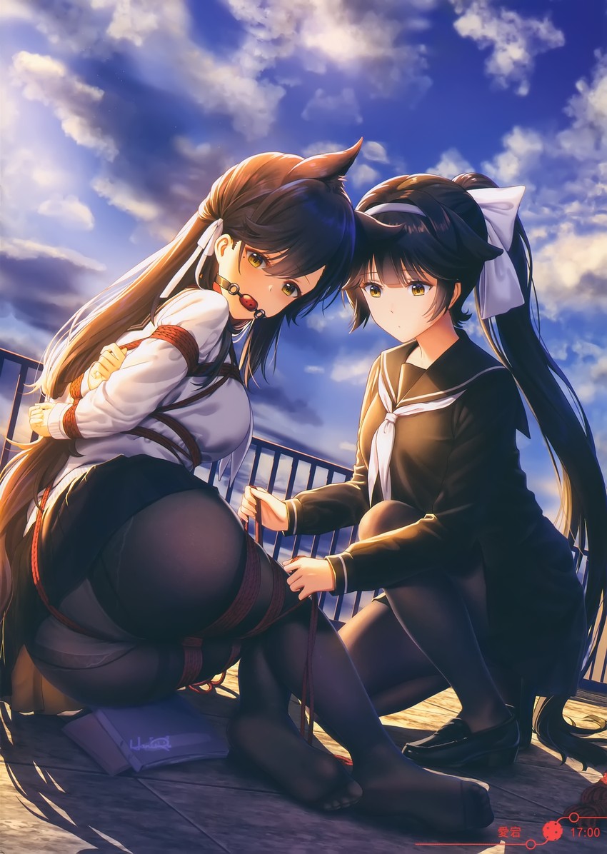 atago and takao (azur lane) drawn by haneru