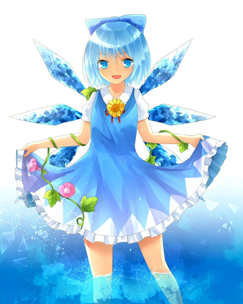 cirno and tanned cirno (touhou) drawn by sakizaki_saki-p