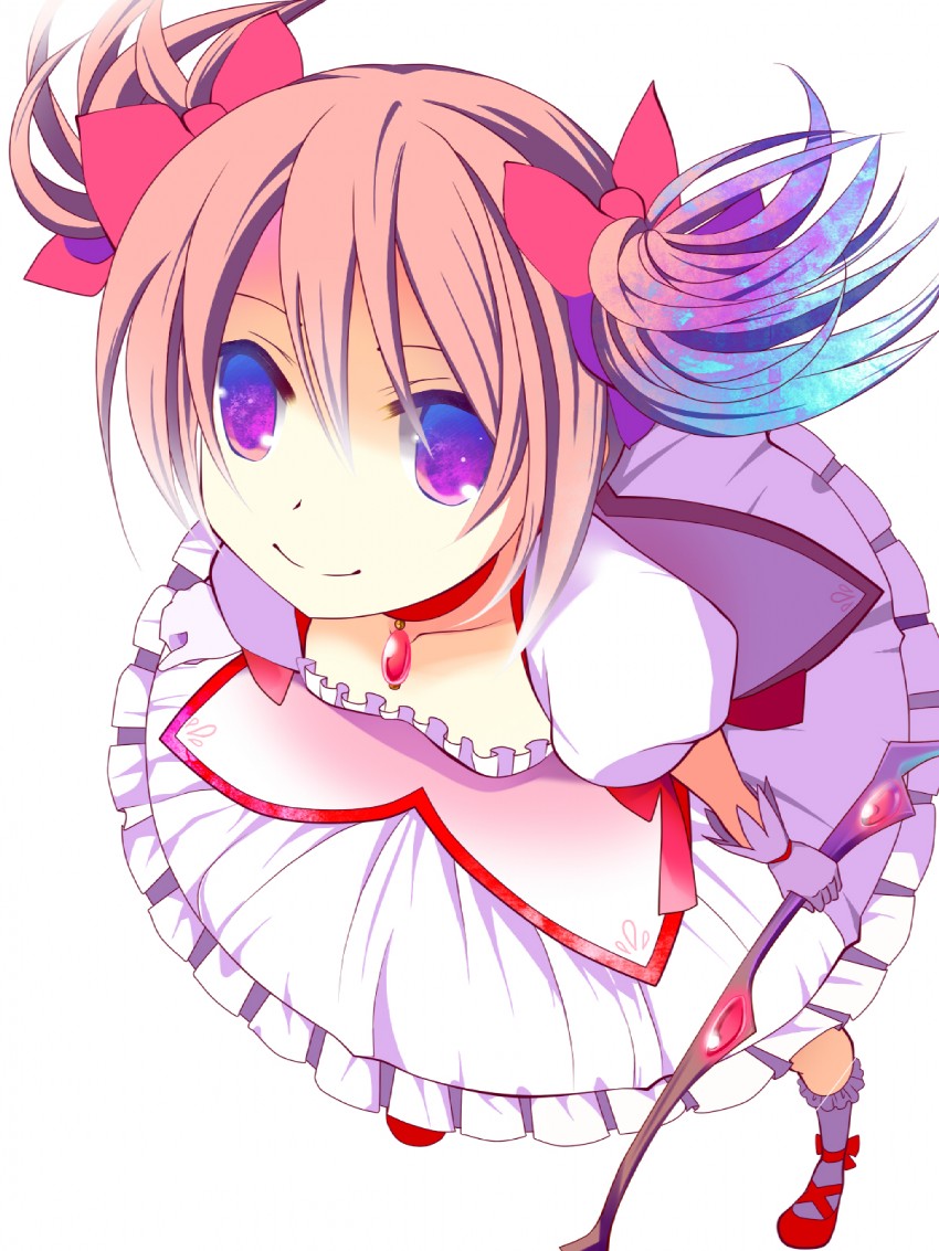 kaname madoka (mahou shoujo madoka magica) drawn by temari_(deae)