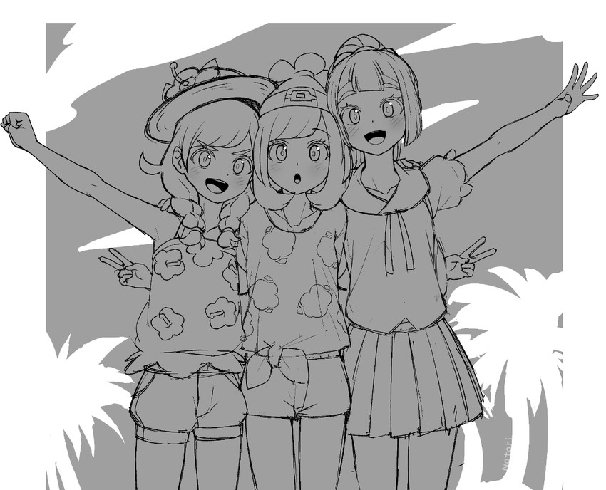 lillie and selene (pokemon and 2 more) drawn by notori_d