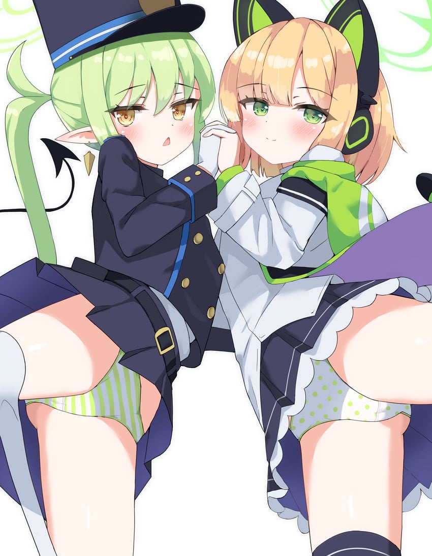 midori and nozomi (blue archive) drawn by uro_kohara