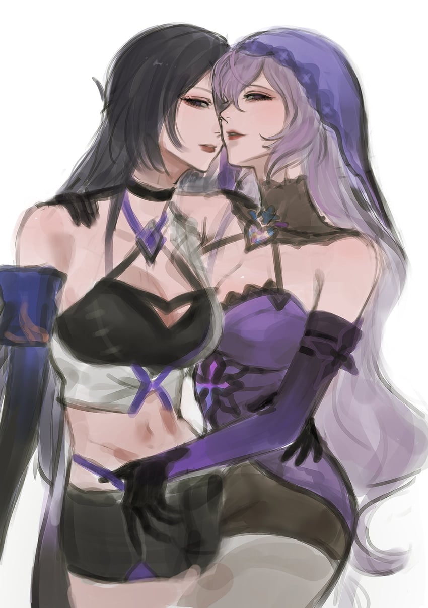 acheron and black swan (honkai and 1 more) drawn by 9_(hcl9fg)